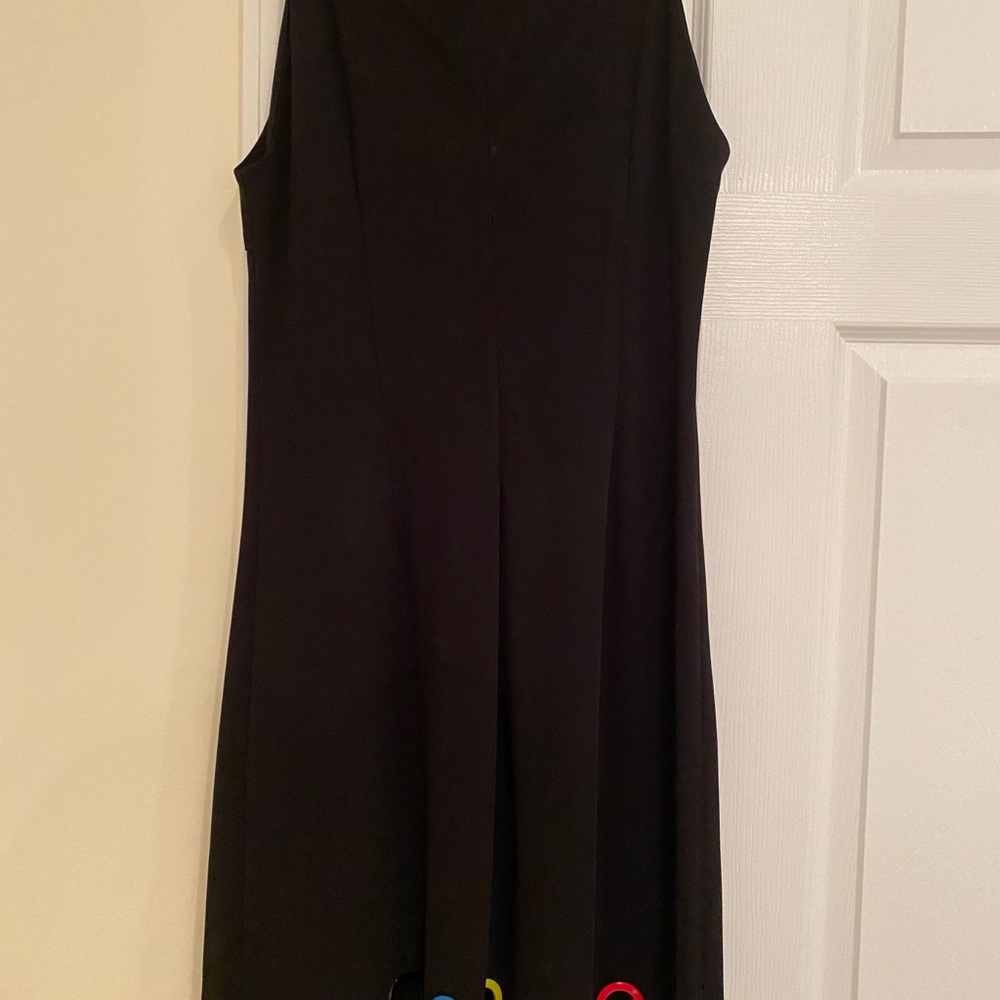 Black dress with  crew beck and grommets